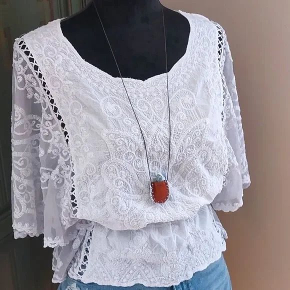 Leather Mini Mojo Bag Necklace by Rust Belt Raised Moss Agate Necklace - Picture 11 of 16